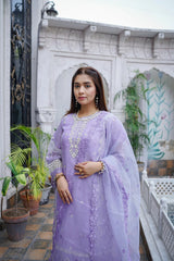 Hukam 3pc Organza Luxury Stitched Suit Pakistani Designer