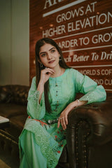 Nusrat 2pc Cotton Luxury Stitched Suit Pakistani Designer