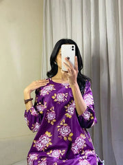 Flower Print 2Pcs Stitched Premium Fabric Luxury Suit Pakistani