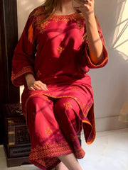 Desi Core Embroidery 2Pcs Stitched Premium Fabric Luxury Suit