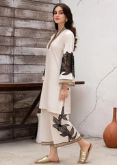 ALMOND PLAZZO STICHTED 2PCS Lawn Luxury Stitched Suit