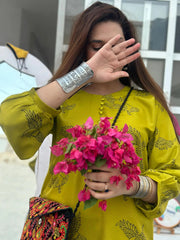 Sparrow 2Pcs Stitched Lawn Luxury Suit Pakistani Designer