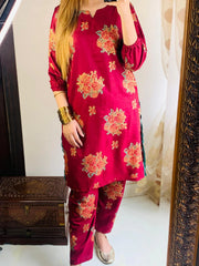 Gulab 2Pcs Stitched Suit Premium Fabric Luxury Pakistani Designer