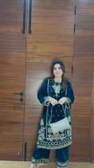 Velvish Velvet 2PC Stitched Luxury Suit Pakistani Designer