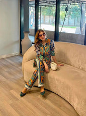 QUEEN 2PC STITCHED Silk Luxury Stitched Suit Pakistani