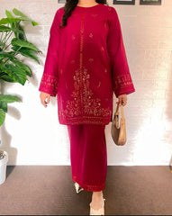 Jenifer Embroided 2Pcs Stitched Premium Fabric Luxury Suit Pakistani