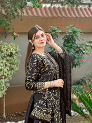 Flared Skirt ( 4pc ) Silk Luxury Stitched