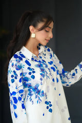 Aura Crepe Luxury Stitched Suit Pakistani Designer
