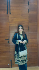 Velvish Velvet 2PC Stitched Luxury Suit Pakistani Designer