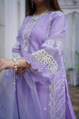 Hukam 3pc Organza Luxury Stitched Suit Pakistani Designer