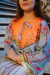 Khalifa 2pc Lawn Luxury Stitched Suit Pakistani Designer