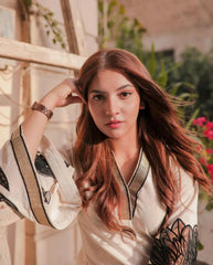 ALMOND PLAZZO STICHTED 2PCS Lawn Luxury Stitched Suit