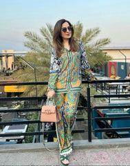 QUEEN 2PC STITCHED Silk Luxury Stitched Suit Pakistani