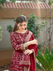 Flared Skirt ( 4pc ) Silk Luxury Stitched