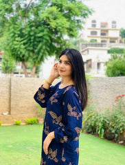 Sparrow 2Pcs Stitched Lawn Luxury Suit Pakistani Designer