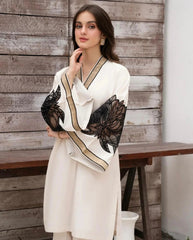 ALMOND PLAZZO STICHTED 2PCS Lawn Luxury Stitched Suit