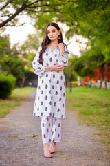 Saleha 2Pcs Stitched Suit Lawn Luxury Pakistani Designer