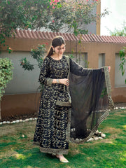 Flared Skirt ( 4pc ) Silk Luxury Stitched