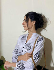 Floral TREE Print 2pc Stitched Premium Fabric Luxury Suit