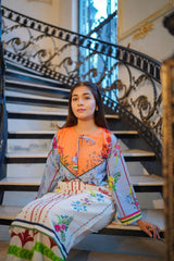 Khalifa 2pc Lawn Luxury Stitched Suit Pakistani Designer