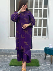 Sparrow 2Pcs Stitched Lawn Luxury Suit Pakistani Designer