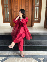 Varda ( Farshi Shalwar ) Silk Luxury Stitched