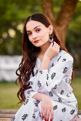 Saleha 2Pcs Stitched Suit Lawn Luxury Pakistani Designer