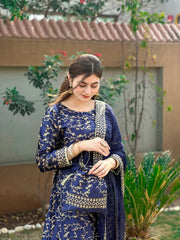 Flared Skirt ( 4pc ) Silk Luxury Stitched