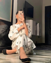 Saleha 2Pcs Stitched Suit Lawn Luxury Pakistani Designer