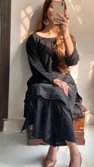 CHICKEN KARI PALAZZO 2PCS Premium Fabric Luxury Stitched Suit