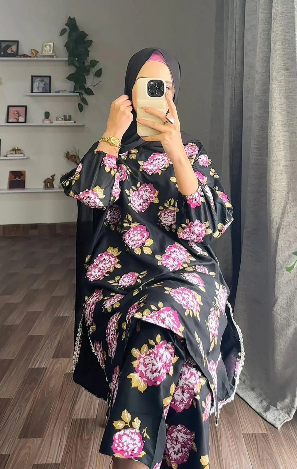 Flower Print 2Pcs Stitched Premium Fabric Luxury Suit Pakistani