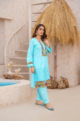 BELLE STICHED 2PCS Lawn Luxury Stitched Suit Pakistani