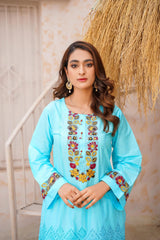 BELLE STICHED 2PCS Lawn Luxury Stitched Suit Pakistani