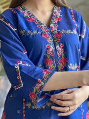 BLOSSOM BREEZE 2PCS Cotton Luxury Stitched Suit Pakistani