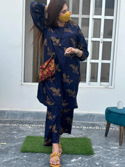 Sparrow 2Pcs Stitched Lawn Luxury Suit Pakistani Designer