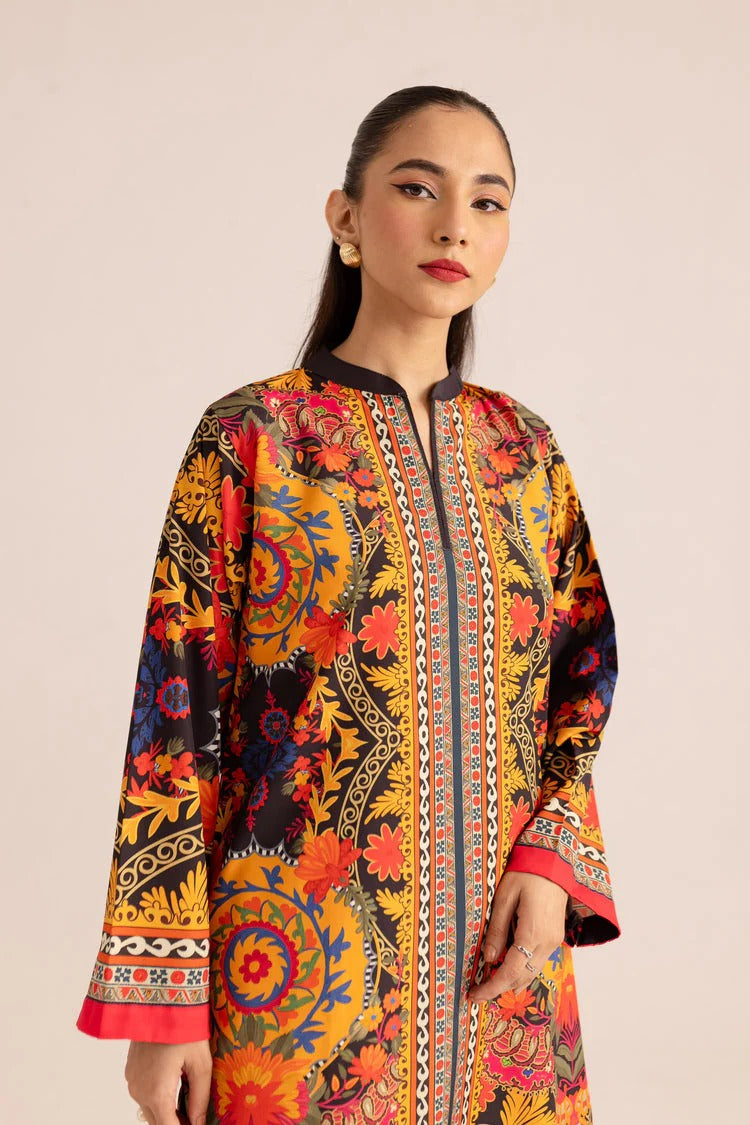 ZIVIA Plazo 2Pc Stitched Lawn Luxury Suit Pakistani