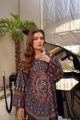 Khaddi Black (Stitched 2 Pcs) Lawn Luxury Stitched