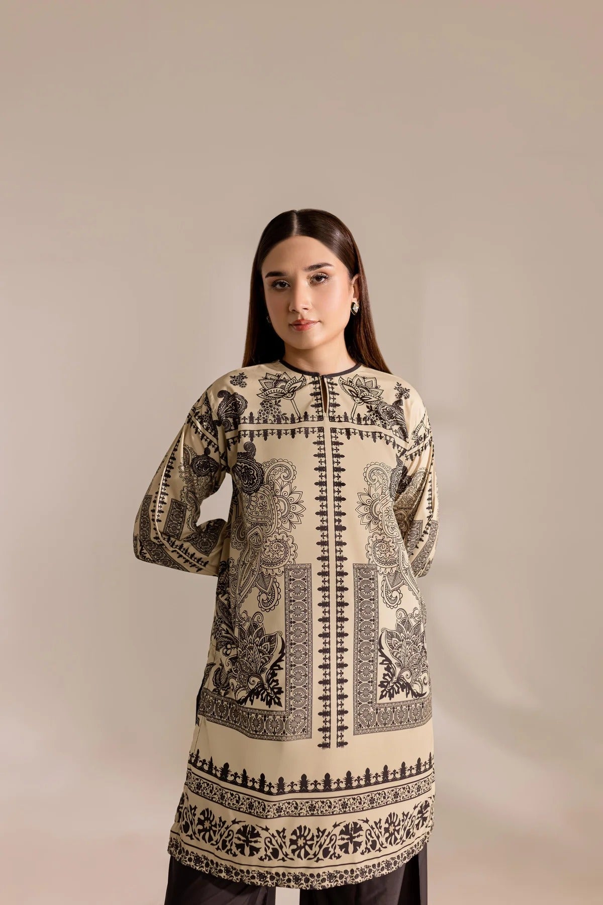 Nurah Co-Ords Crepe Luxury Stitched Suit Pakistani Designer