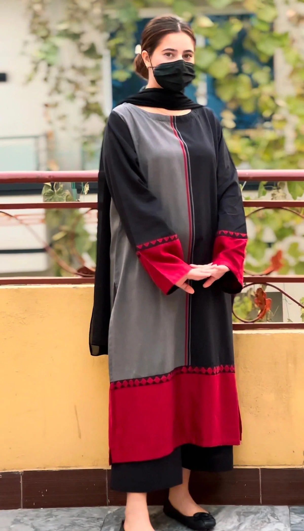 Rohini 2Pcs Stitched Silk Luxury Suit Pakistani Designer