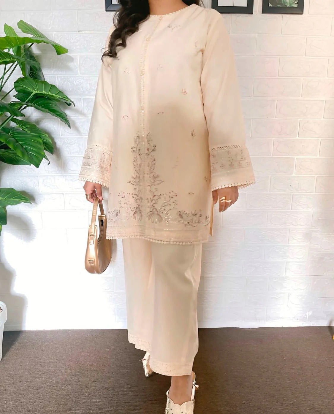 Jenifer Embroided 2Pcs Stitched Premium Fabric Luxury Suit Pakistani