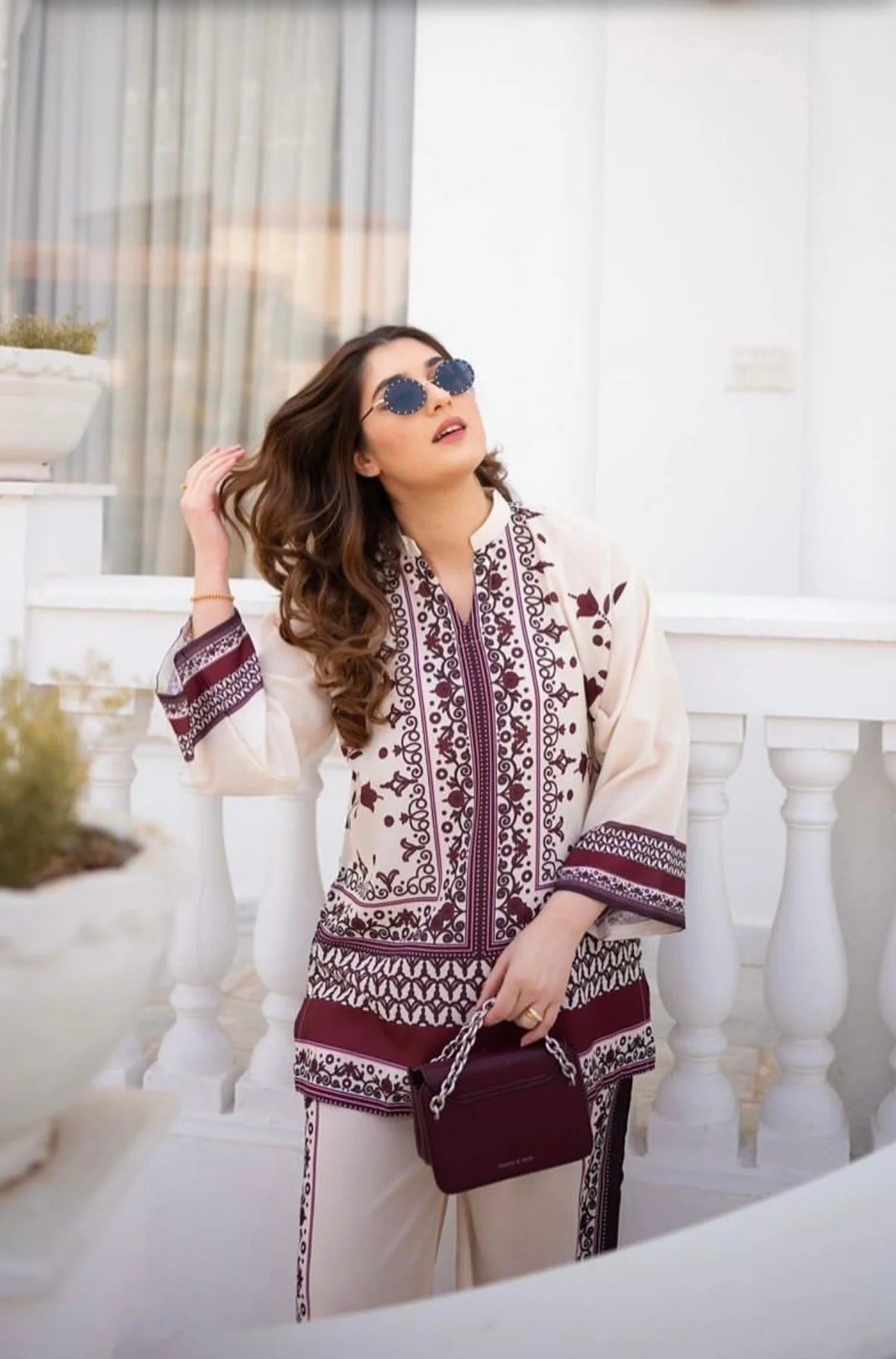 Mashal 2Pc Stitched Silk Luxury Suit Pakistani Designer