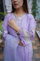 Hukam 3pc Organza Luxury Stitched Suit Pakistani Designer