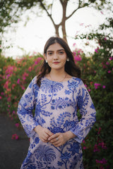 Cliffon 2pc Lawn Luxury Stitched Suit Pakistani Designer