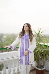 Inzia 3pc Lawn Luxury Stitched Suit Pakistani Designer