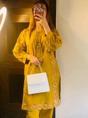 Elena 2pc Cotton Luxury Stitched Suit Pakistani Designer