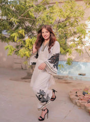 ALMOND PLAZZO STICHTED 2PCS Lawn Luxury Stitched Suit