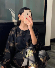 Sparrow 2Pcs Stitched Lawn Luxury Suit Pakistani Designer