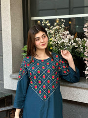 LAIRA Embroidered Article 2Pcs Stitched Lawn Luxury Suit