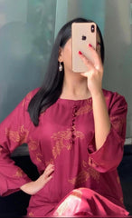 Sparrow 2Pcs Stitched Lawn Luxury Suit Pakistani Designer