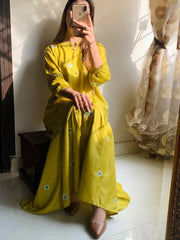 SUNFLOWER MAXI EMBROIDERED Premium Fabric Bridal Maxi Pakistani Designer